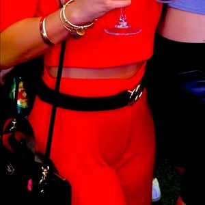 Only worn a few time shein 2 piece set. Size medium. Redfish deep orange color.